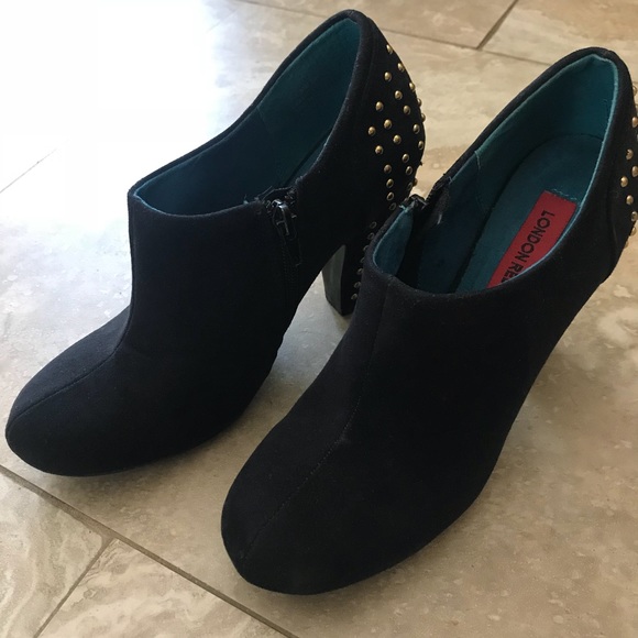 London Rebel studded black booties - Picture 2 of 7